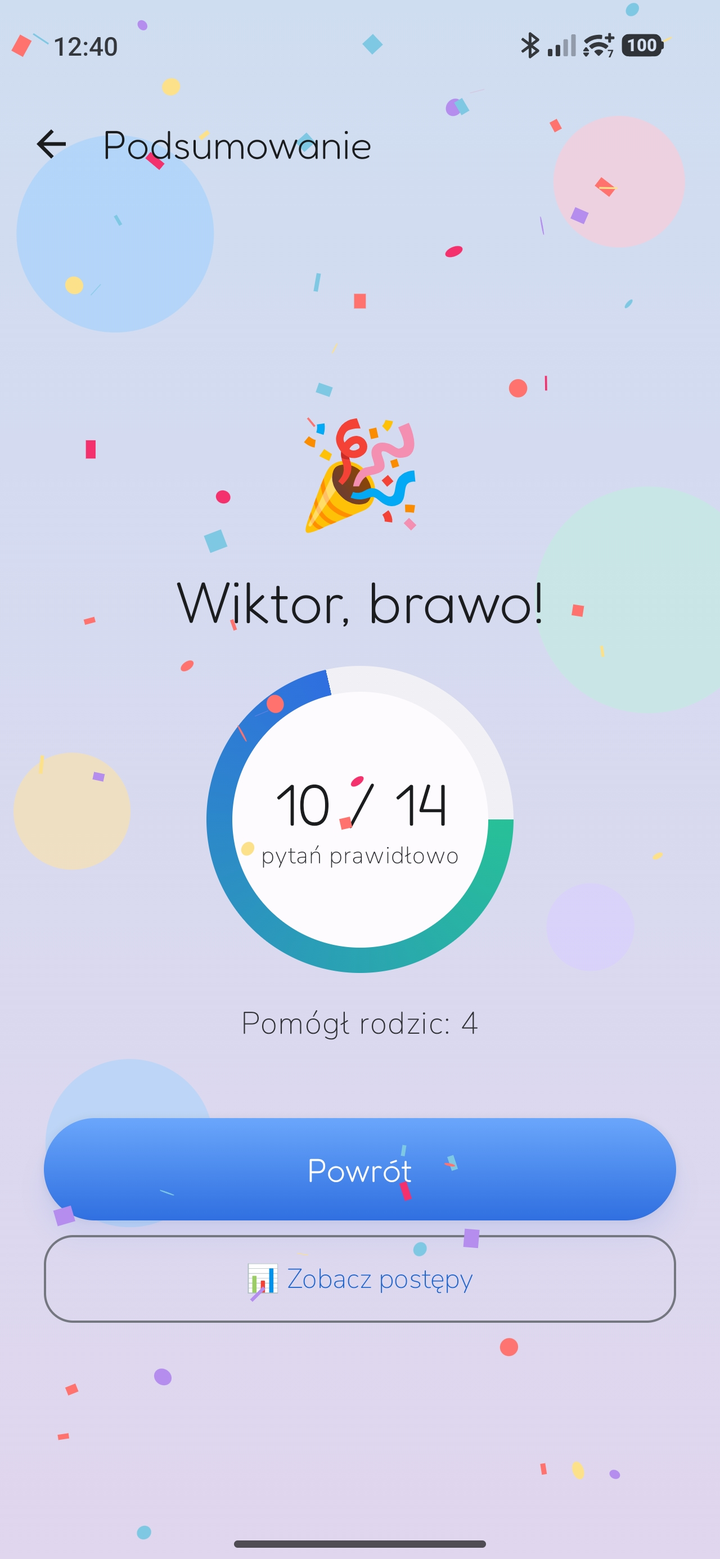 Podsumowanie sesji z wynikiem